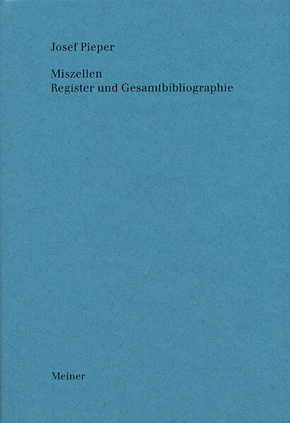 Miszellen. Register und Gesamtbibliographie