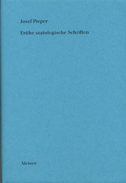 Frühe soziologische Schriften