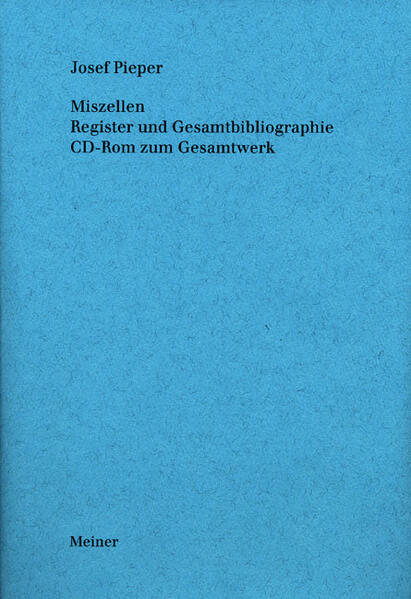Miszellen. Register und Gesamtbibliographie. CD-ROM zum Gesamtwerk