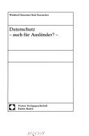 Datenschutz - auch für Ausländer ?