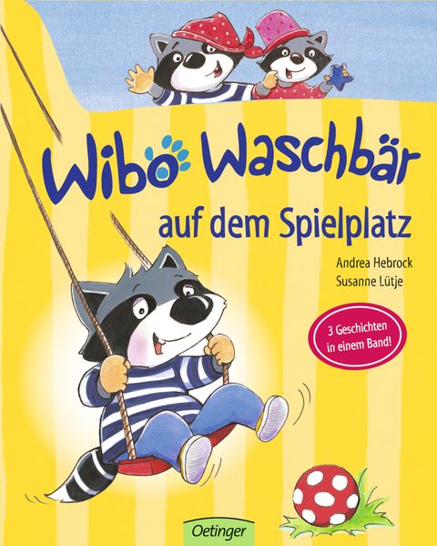Wibo Waschbär auf dem Spielplatz