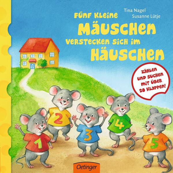Fünf kleine Mäuschen verstecken sich im Häuschen