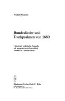 Bundeslieder und Dankpsalmen von 1680
