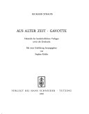 Aus alter Zeit. Gavotte