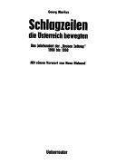 Schlagzeilen die Österreich bewegten