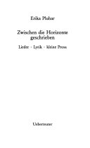 Zwischen die Horizonte geschrieben
