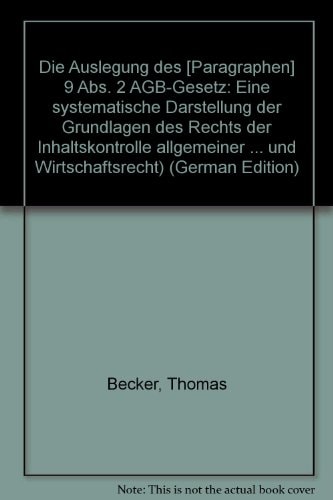 Die Auslegung des § 9 Abs. 2 AGB-GeSetz