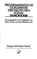 Programmatische Dokumente der deutschen Sozialdemokratie