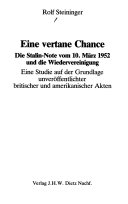 Eine vertane Chance