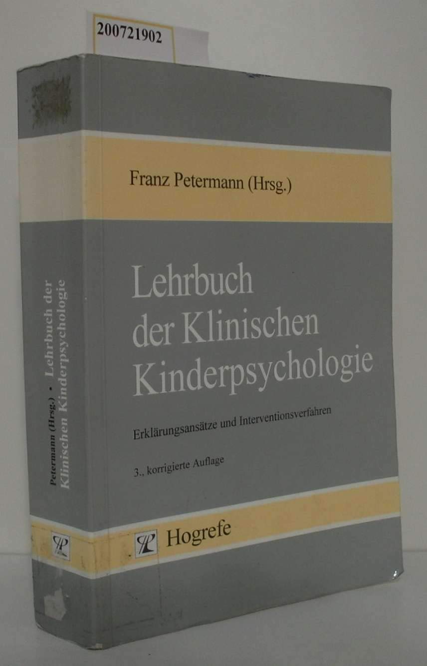 Lehrbuch der Klinischen Kinderpsychologie