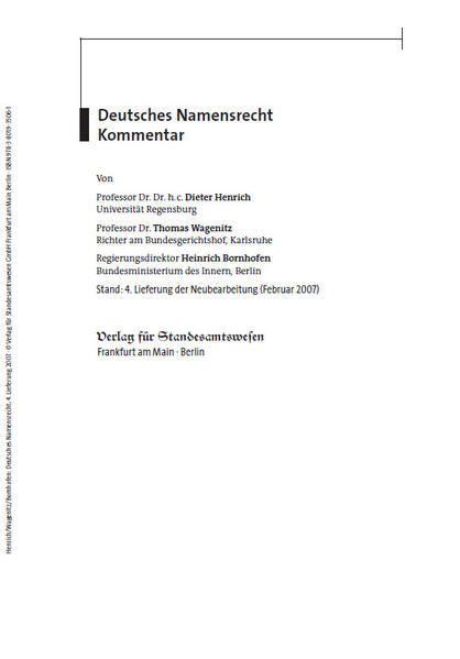 Deutsches Namensrecht