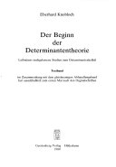 Der Beginn der Determinantentheorie