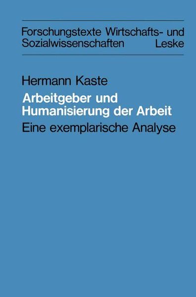 Arbeitgeber und Humanisierung der Arbeit