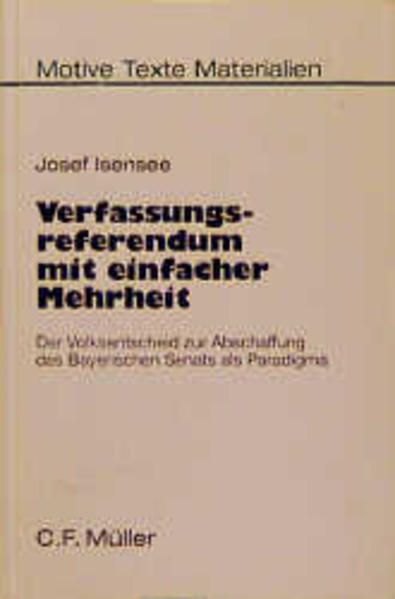 Verfassungsreferendum mit einfacher Mehrheit