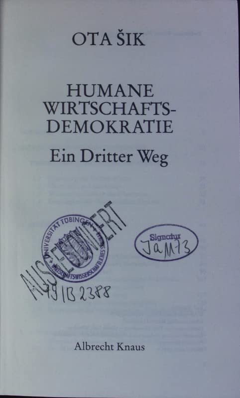 Humane Wirtschaftsdemokratie
