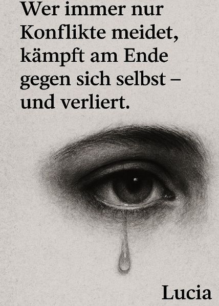 Wer immer nur Konflikte meidet , kämpft am Ende gegen sich selbst und verliert.