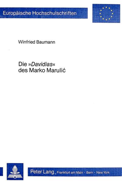 Die Davidias des Marko Marulić
