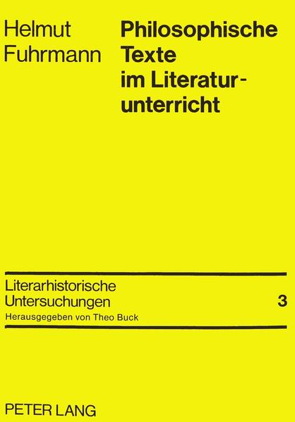 Philosophische Texte im Literaturunterricht
