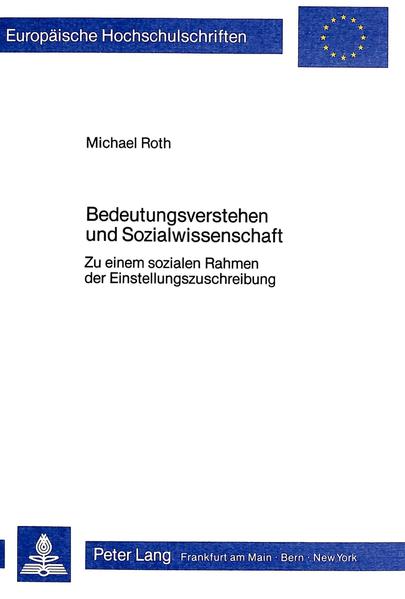 Bedeutungsverstehen und Sozialwissenschaft