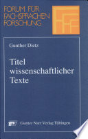 Titel wissenschaftlicher Texte