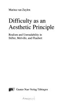 Difficulty as an Aesthetic Principle