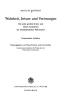 Wahrheit, Irrtum und Verirrungen