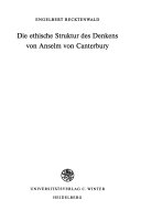 Die ethische Struktur des Denkens von Anselm von Canterbury