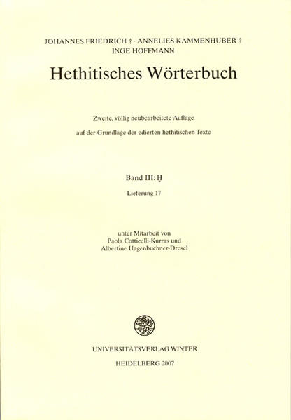 Hethitisches Wörterbuch
