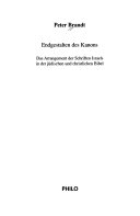 Endgestalten des Kanons