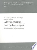 Alterssicherung von Selbstständigen