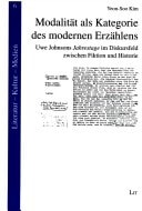 Modalität als Kategorie des modernen Erzählens