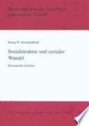 Sozialstruktur und sozialer Wandel