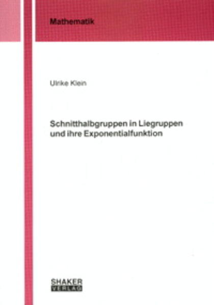 Schnitthalbgruppen in Liegruppen und ihre Exponentialfunktion