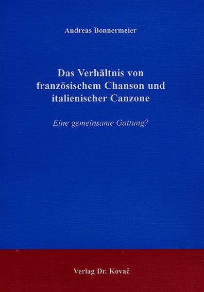 Das Verhältnis von französischem Chanson und italienischer Canzone