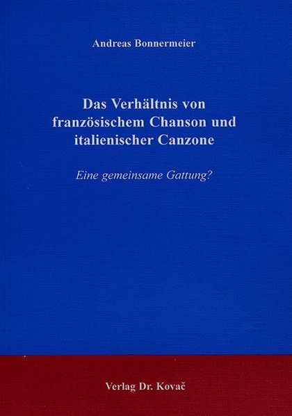 Das Verhältnis von französischem Chanson und italienischer Canzone