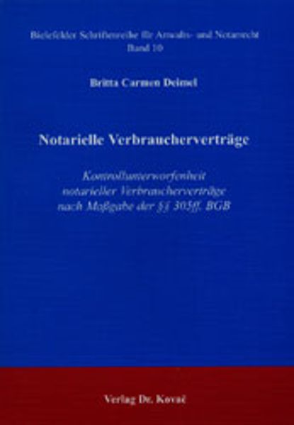 Notarielle Verbraucherverträge