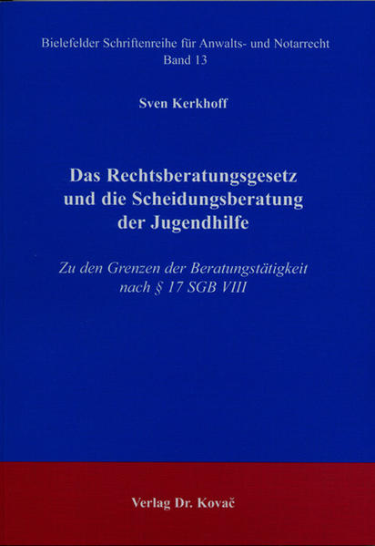 Das Rechtsberatungsgesetz und die Scheidungsberatung der Jugendhilfe