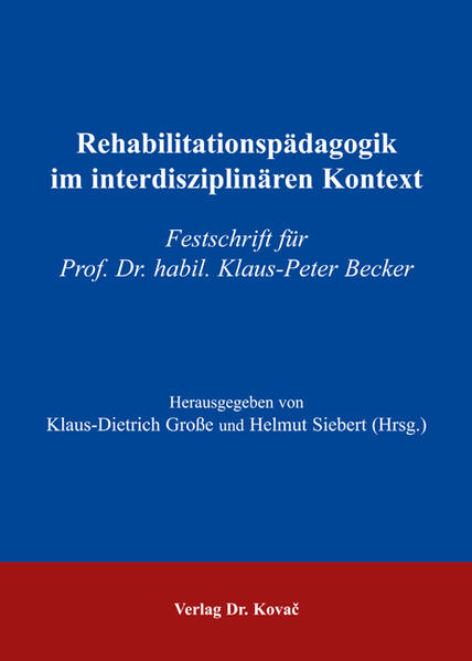Rehabilitationspädagogik im interdisziplinären Kontext