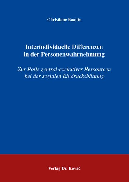 Interindividuelle Differenzen in der Personenwahrnehmung