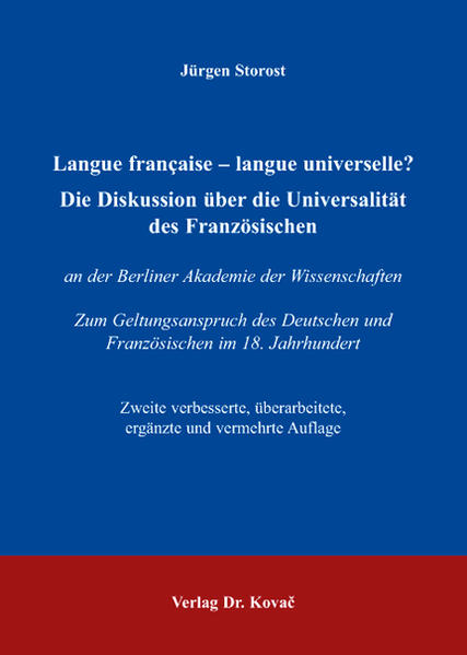 Die Diskussion über die Universalität des Französischen