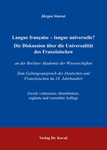 Die Diskussion über die Universalität des Französischen