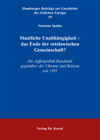 Staatliche Unabhängigkeit - das Ende der ostslawischen Gemeinschaft?