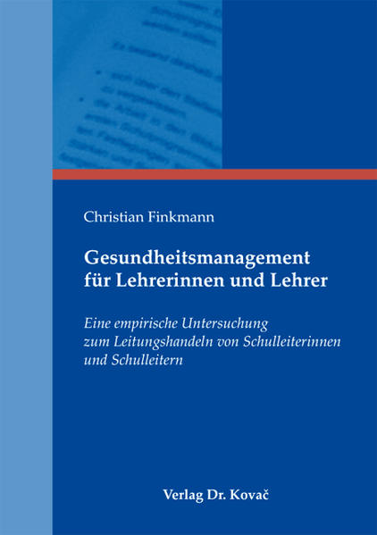 Gesundheitsmanagement für Lehrerinnen und Lehrer