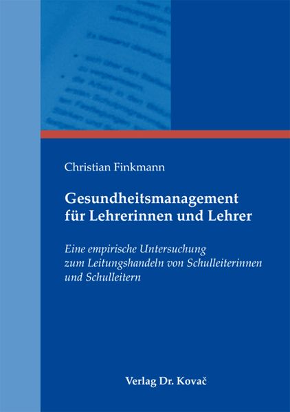 Gesundheitsmanagement für Lehrerinnen und Lehrer