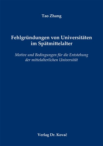 Fehlgründungen von Universitäten im Spätmittelalter