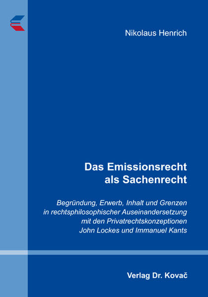 Das Emissionsrecht als Sachenrecht