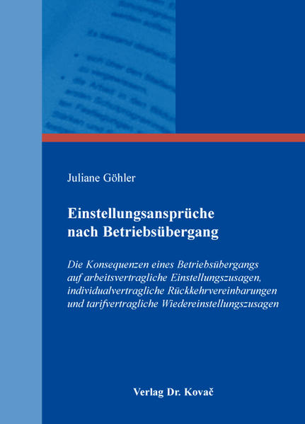 Einstellungsansprüche nach Betriebsübergang