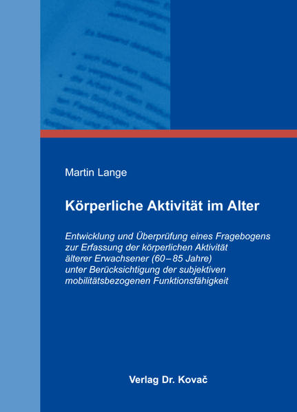 Körperliche Aktivität im Alter