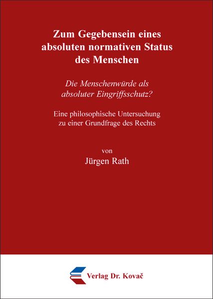 Zum Gegebensein eines absoluten normativen Status des Menschen