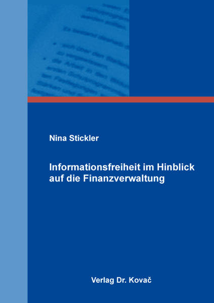Informationsfreiheit im Hinblick auf die Finanzverwaltung